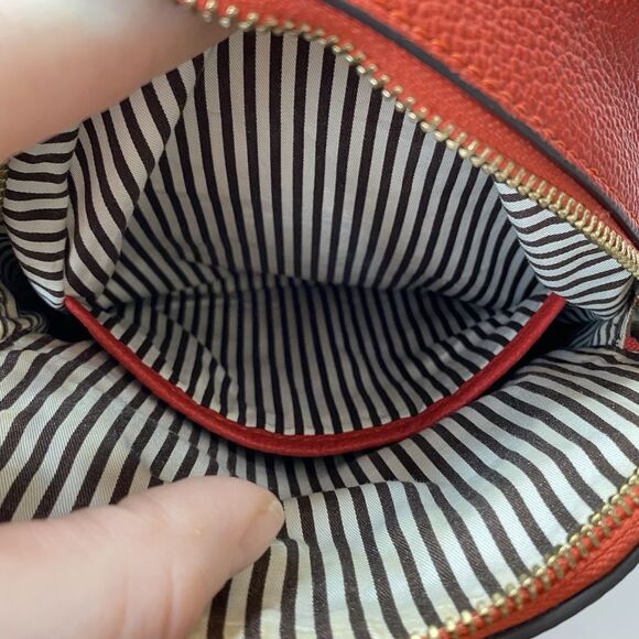 Henri Bendel New York Influencer Mini Convertible Backpack Poinsettia Red Coral - Picture 16 of 16